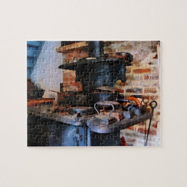 Irons Heating On Stove Jigsaw Puzzle (Horizontal)