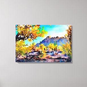 Ironwood Forest National Monument - Watercolor Canvas Print