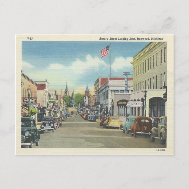 Ironwood Michigan Postcard (Front)