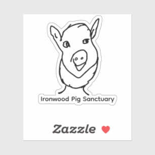 Ironwood Pig Sanctuary Logo Sticker