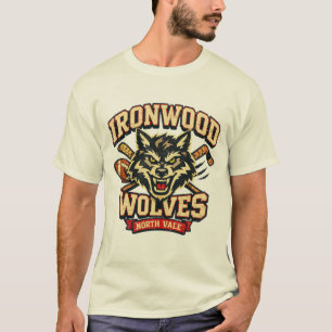 Ironwood Wolves North Vale Vintage Varsity design T-Shirt