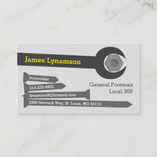Ironworker Business Card