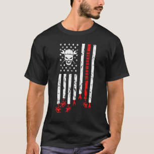 Ironworker US Flag Ironwork Ironworkers T-Shirt