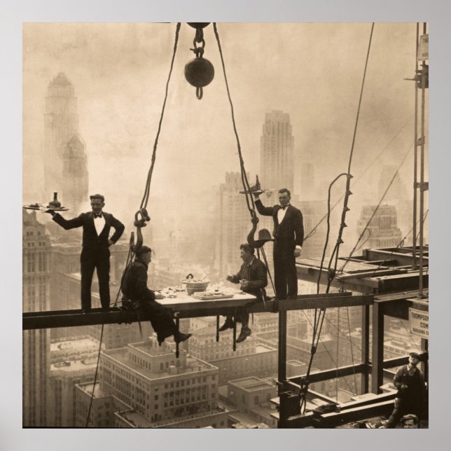Ironworkers Lunch At The 32 Floor  Poster (Front)