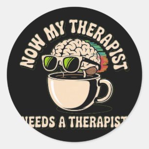 Irony And Insight Mental Health Apparel Classic Round Sticker