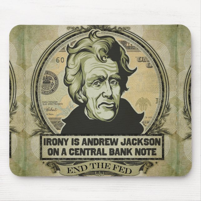 Irony on A Central Bank Note Mousepad (Front)