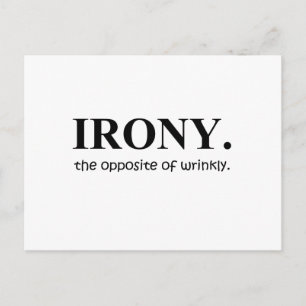 irony postcard