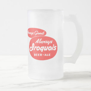 Iroquois Ale Frosted Glass Beer Mug