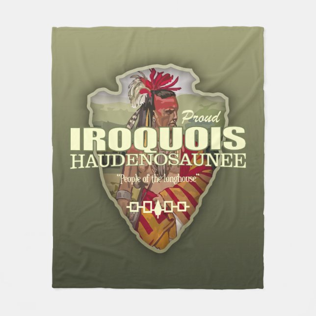 Iroquois (arrowhead) fleece blanket (Front)