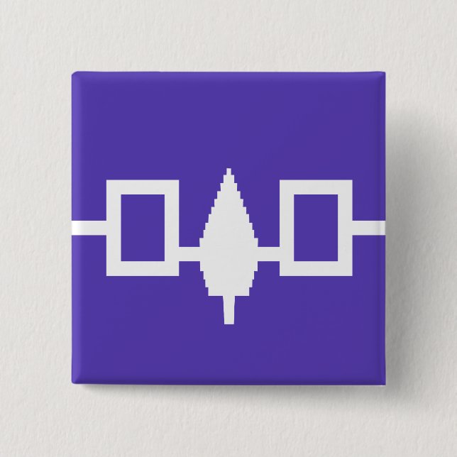 Iroquois Confederacy flag 15 Cm Square Badge (Front)