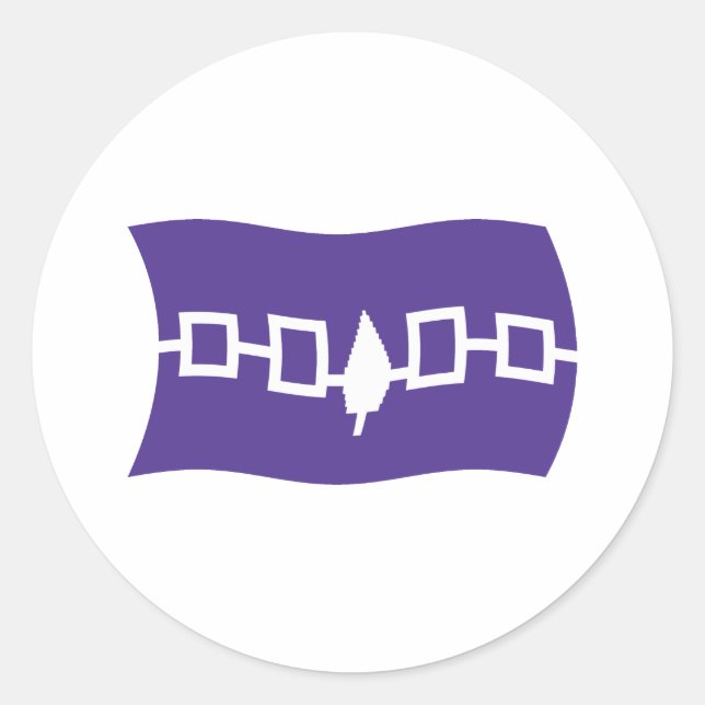 Iroquois Confederacy Flag Sticker (Front)