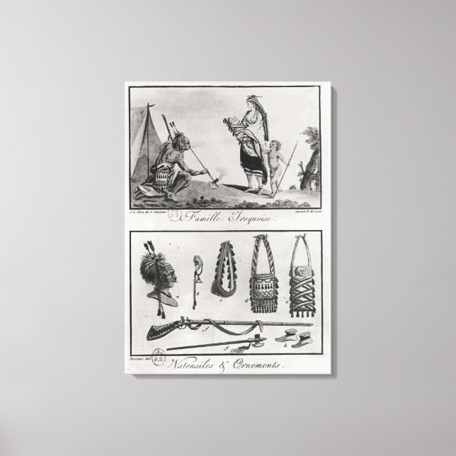 Iroquois family, arms and ornaments canvas print (Front)