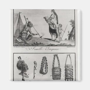 Iroquois family, arms and ornaments magnet