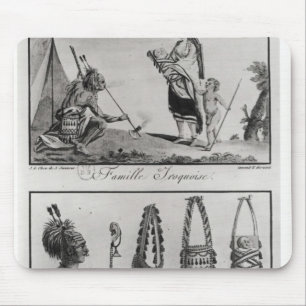 Iroquois family, arms and ornaments mouse mat