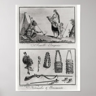 Iroquois family, arms and ornaments poster