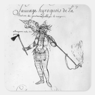 Iroquois Indian of Canada Square Sticker