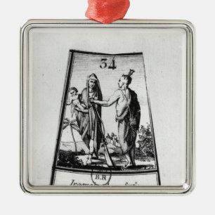 Iroquois Indians Metal Tree Decoration