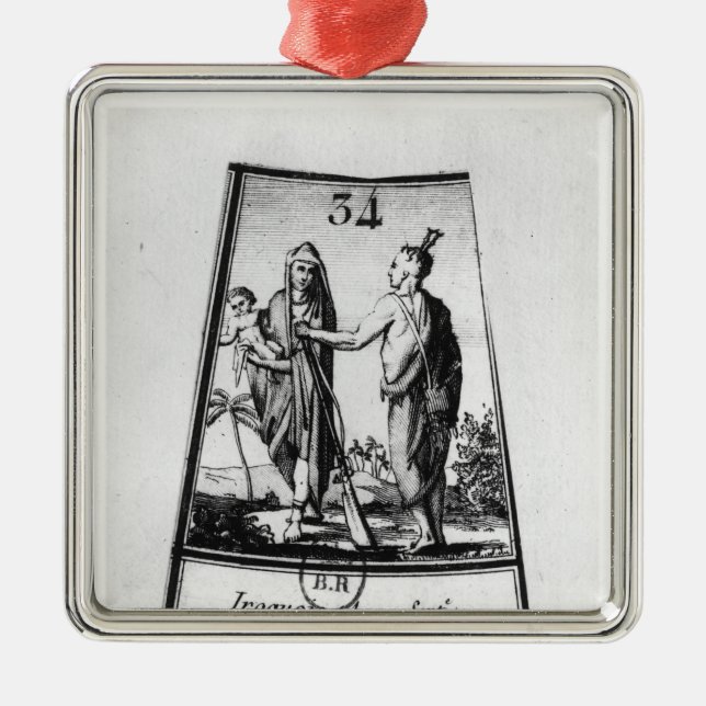 Iroquois Indians Metal Tree Decoration (Front)