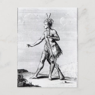 Iroquois Man, inhabitant of Canada Postcard