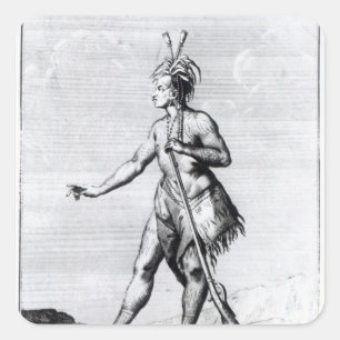 Iroquois Man, inhabitant of Canada Square Sticker