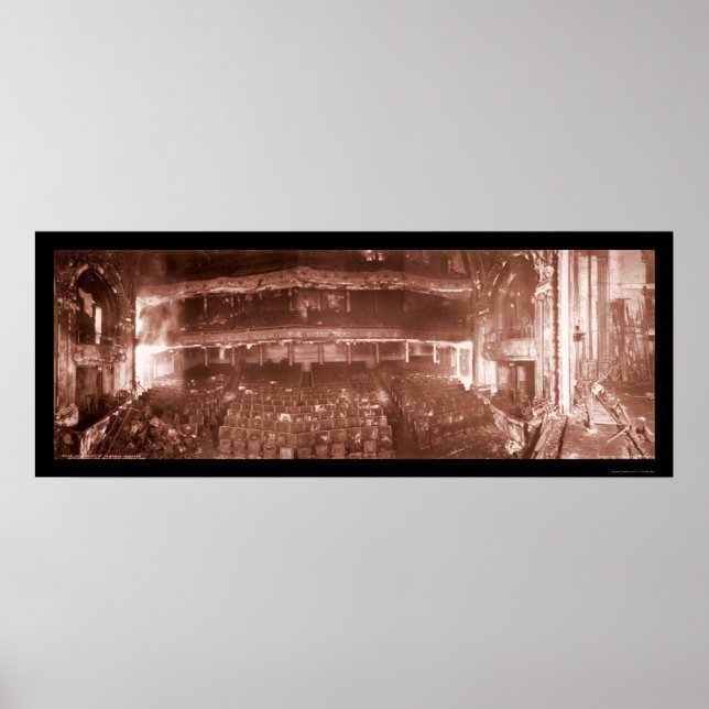 Iroquois Theatre Fire Photo 1903 Poster (Front)