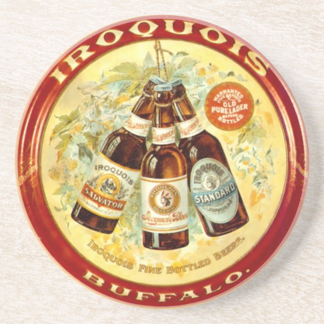 Iroquois Vintage "Beer Tray" Coaster - Buffalo, NY (Front)