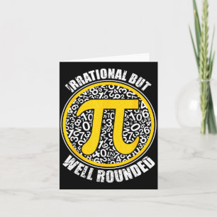 Irrational But Well Round 3.14 Pi Number Symbol Ma Card