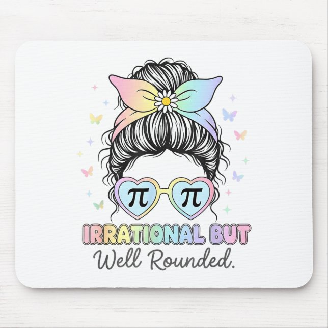 Irrational But Well Round Pi Number Math Teacher M Mouse Mat (Front)
