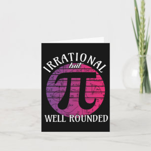 Irrational But Well Rounded' Math Women Pi Day Tea Card