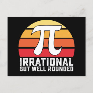 Irrational But Well Rounded Pi Day Math Vintage Postcard