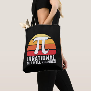 Irrational But Well Rounded Pi Day Math Vintage Tote Bag