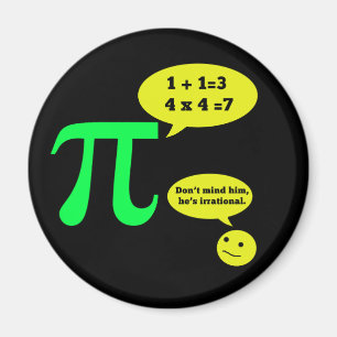 Irrational Pi Humour Magnet