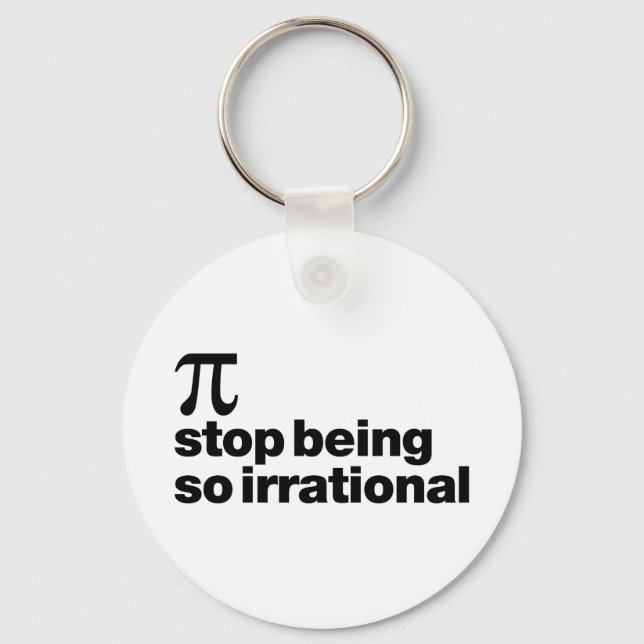 Irrational Pi Key Ring (Front)