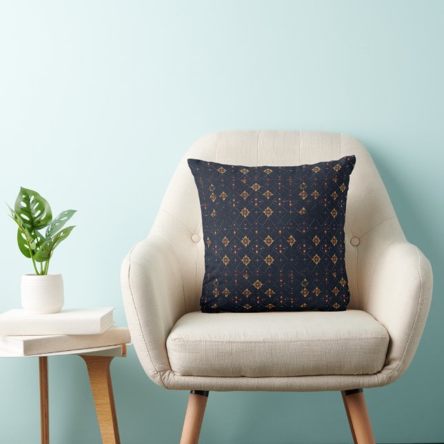 Irregular Abstract Floral Pattern Cushion (Chair)