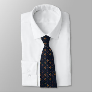 Irregular Abstract Floral Pattern Tie
