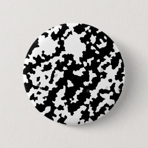 Irregular Abstract Mosaic Black and White Camo 6 Cm Round Badge