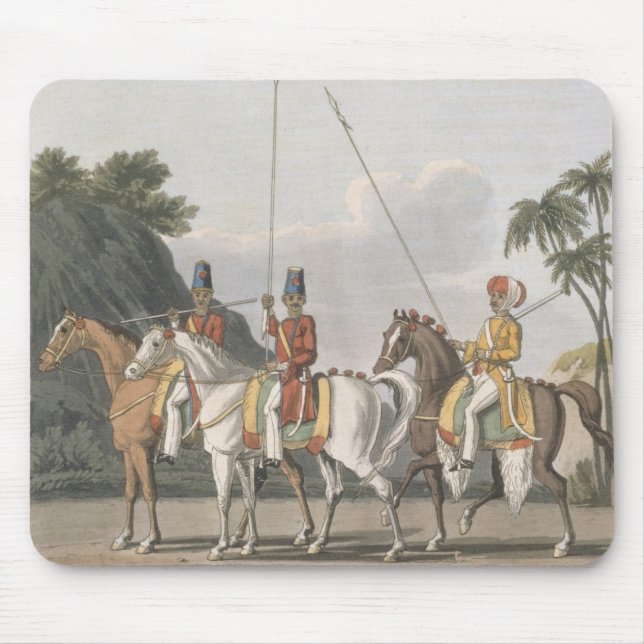Irregular Cavalry, Bengal Army 1817, plate 5 from Mouse Mat (Front)