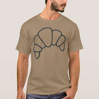 Irregular croissant outline cute food vintage T-Shirt