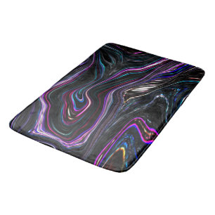 Irregular curves with colour suffocated by the dar bath mat