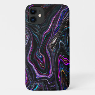 Irregular curves with colour suffocated by the dar iPhone 11 case