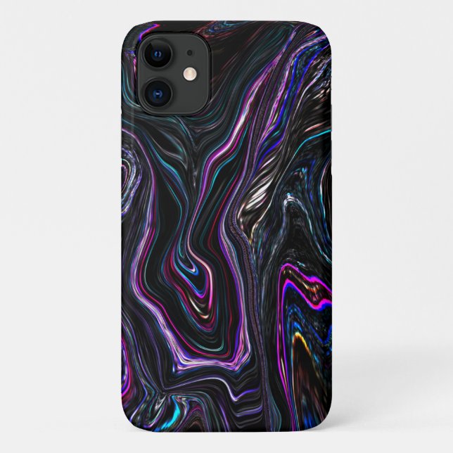 Irregular curves with colour suffocated by the dar Case-Mate iPhone case (Back)