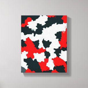 Irregular Geometric Abstract Mosaic Camouflage Canvas Print