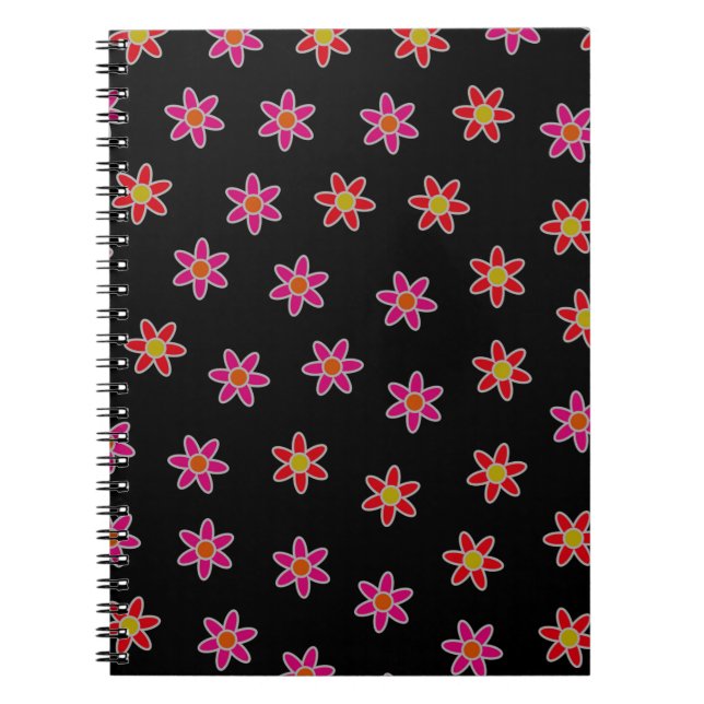 Irregular grassplot including blossoming osteosper notebook (Front)