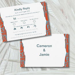 Irregular Love Border Attendance Diet Music RSVP Card