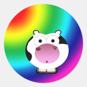 Irregular moo sticker