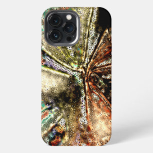 Irregular mosaic over wrinkled and moldy fabric iPhone 13 pro max case