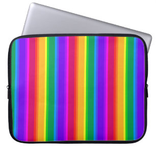Irregular rainbow stripes laptop sleeve