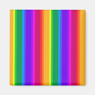 Irregular rainbow stripes magnet