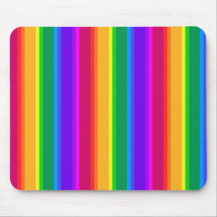 Irregular rainbow stripes mouse mat