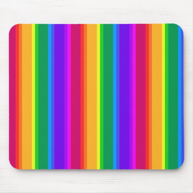 Irregular rainbow stripes mouse mat (Front)